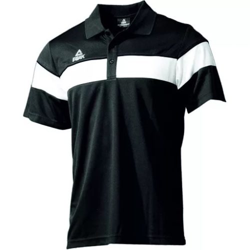 Peak Striped Polo Shirt Black 2XL